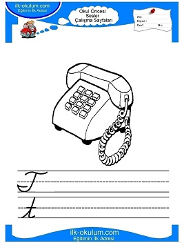 Çocuklar İçin T Sesi Çalışma Sayfaları 